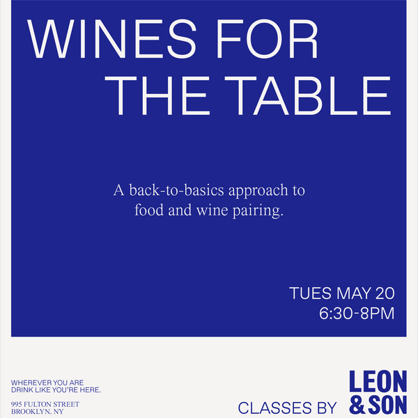 Wines for the Table, May 20