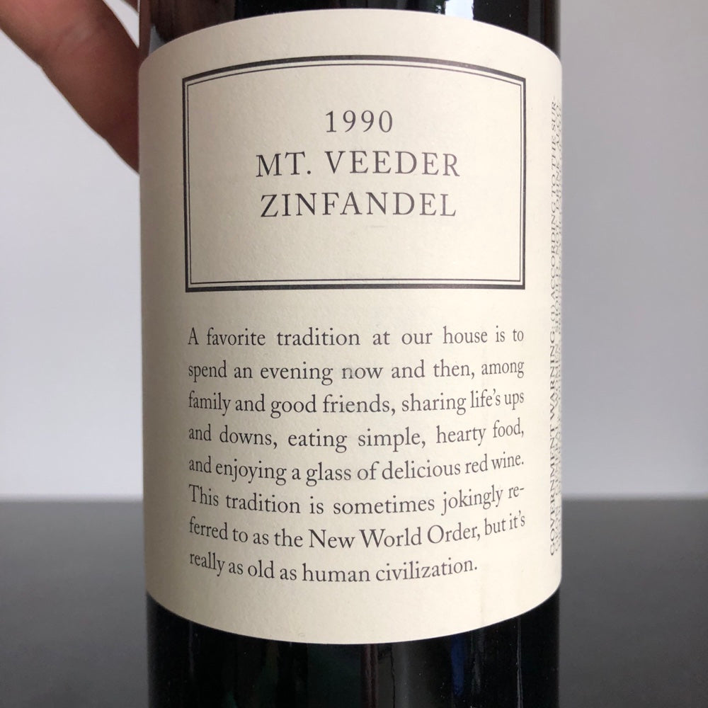 1990 Edmunds St. John Brandlin Ranch Zinfandel, Mount Veeder, USA