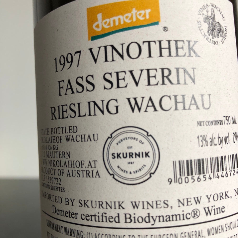 1997 Familie Saahs Nikolaihof Vinothek Riesling, Wachau, Austria