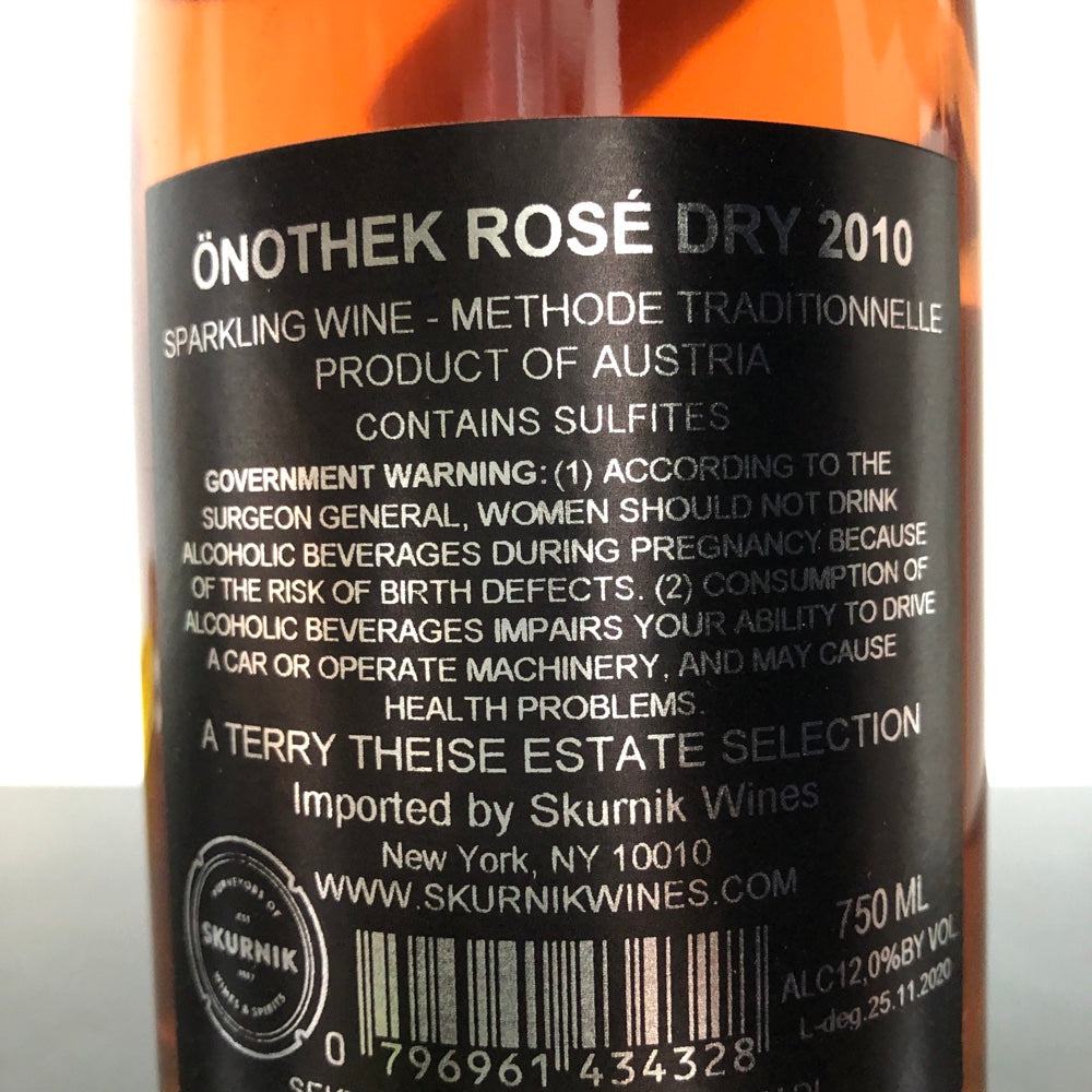 2010 Sektkellerei Madl Onothek Rose Sekt Trocken, Niederosterreich, Austria