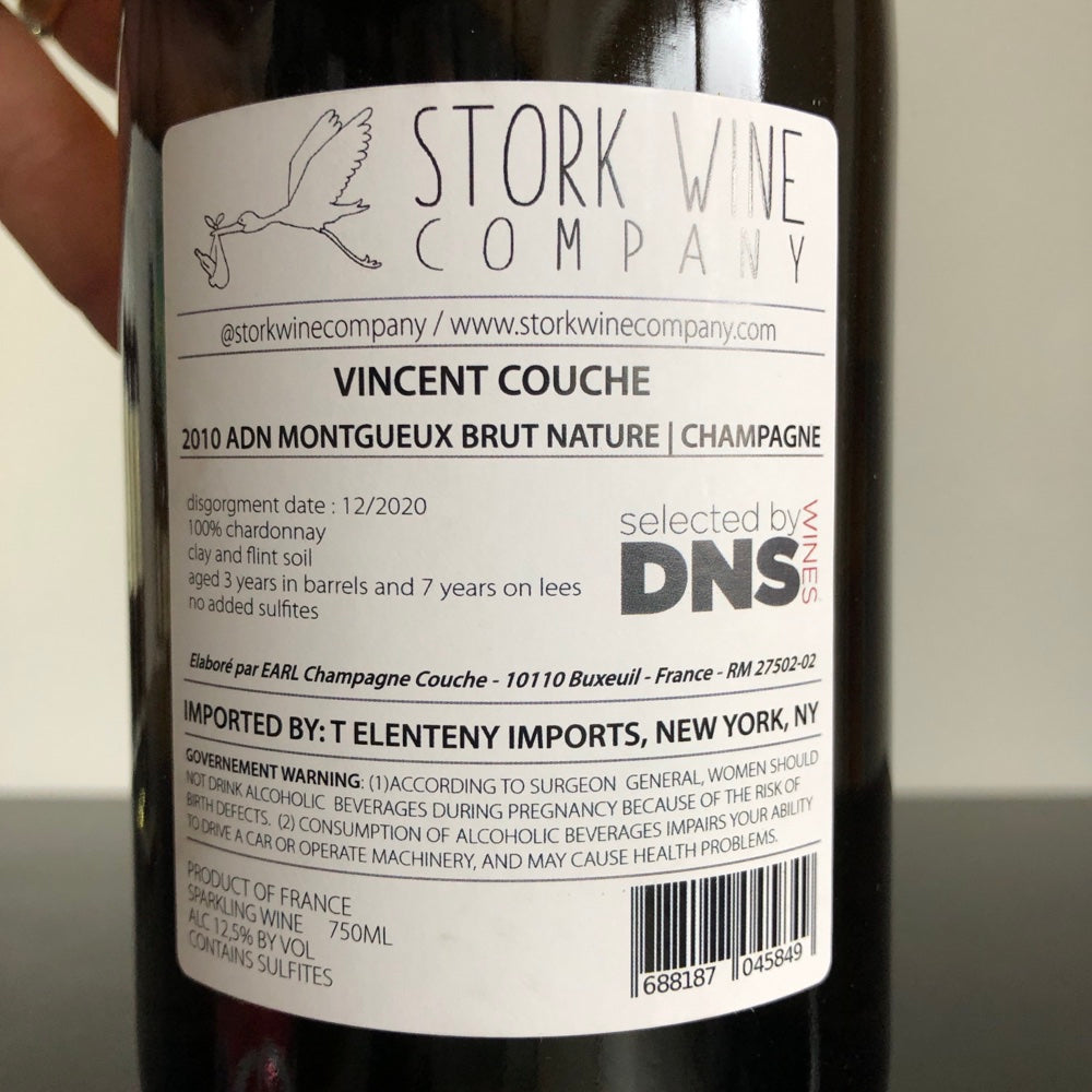 2010 Vincent Couche ADN Montgueux Brut Nature, Champagne, France