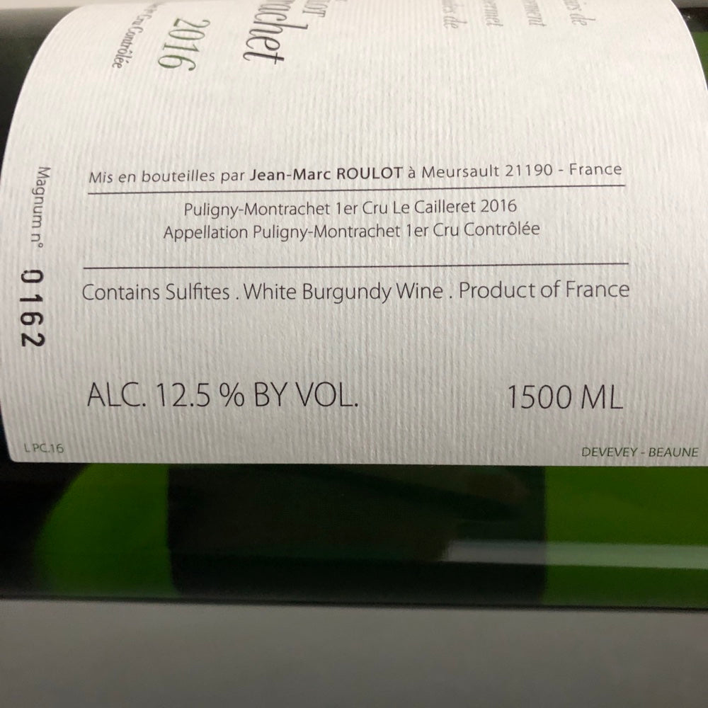 2016 Domaine Roulot Le Cailleret, Puligny-Montrachet Premier Cru 1.5L Magnum, France
