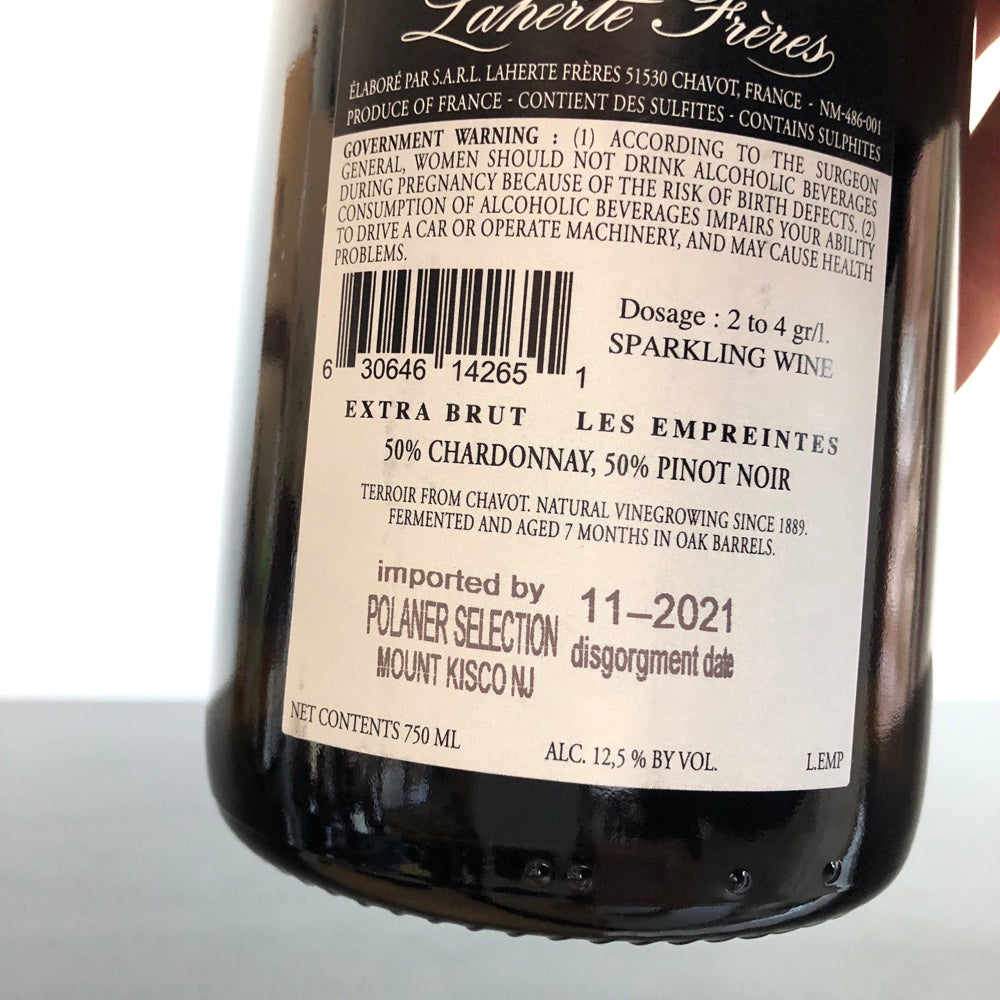 2016 Laherte Freres Les Empreintes Brut Nature Champagne, France