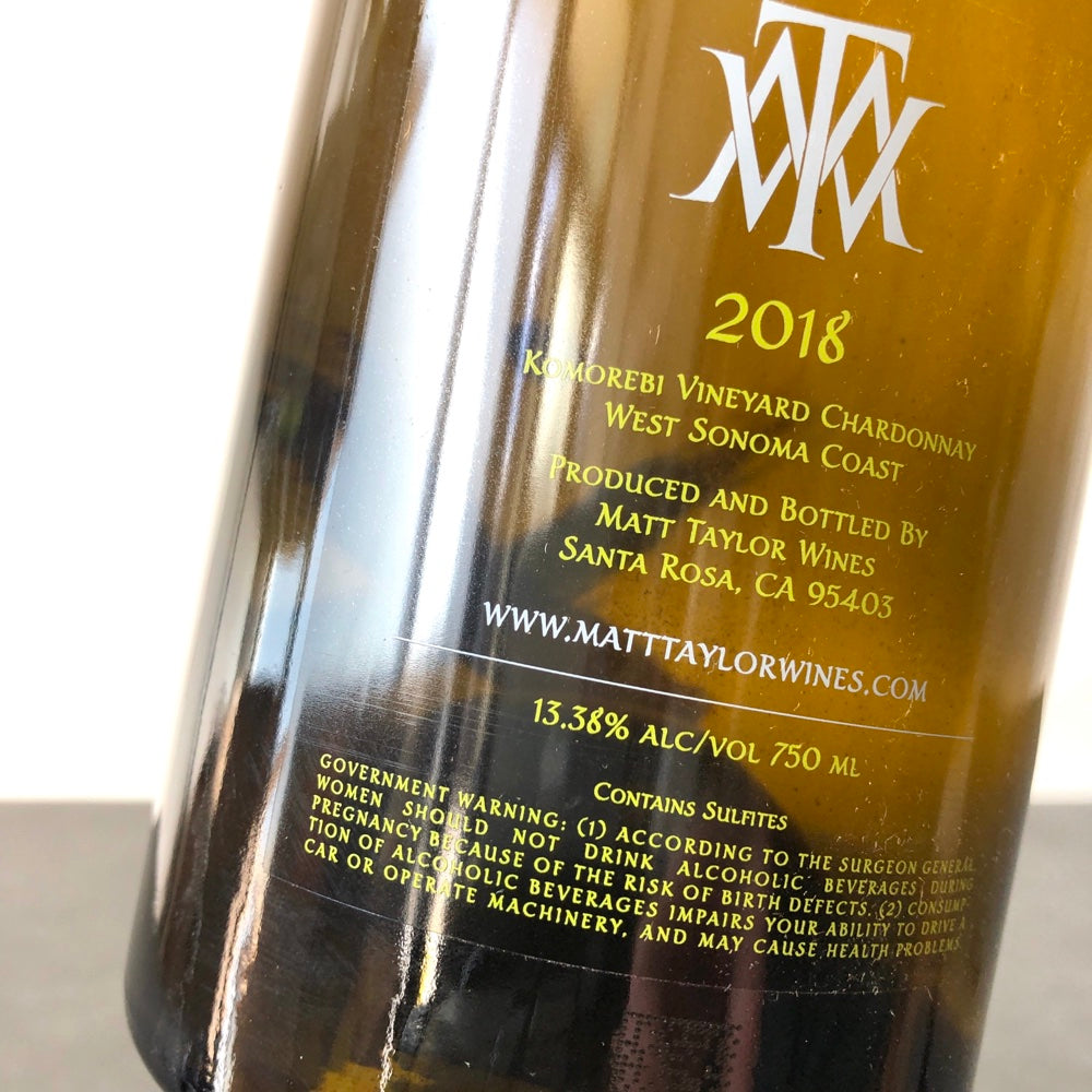 2018 Matt Taylor, Komorebi Vineyard Chardonnay, Sonoma Coast, USA