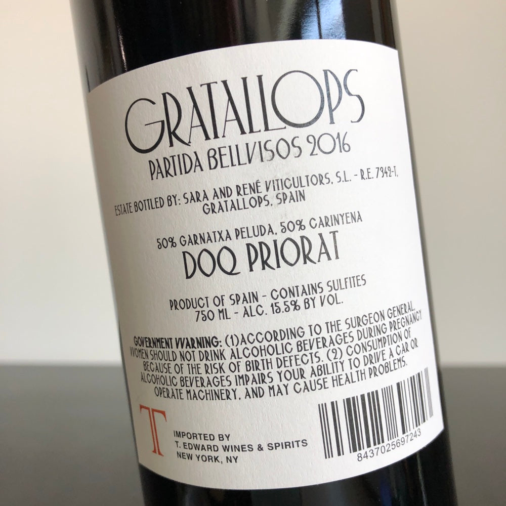 2016 Rene Barbier-Sara Perez Gratallops Partida Bellvisos, Priorat DOCa, Spain