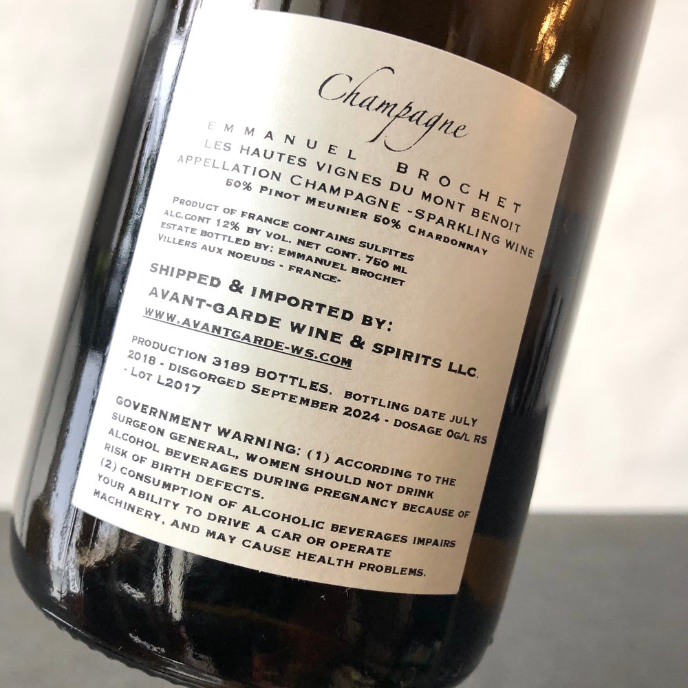 2017 Emmanuel Brochet 'Les Hautes Vignes' Premier Cru Extra Brut, Champagne, France