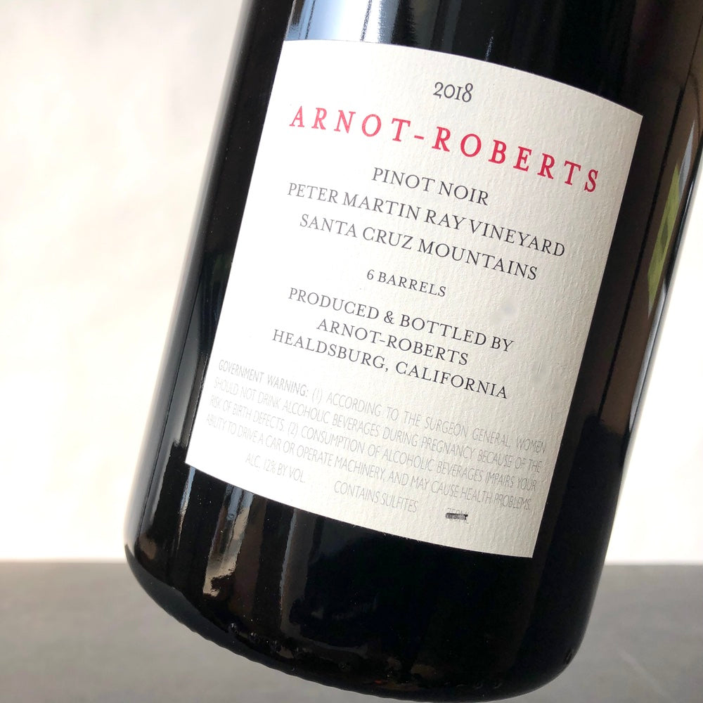 2018 Arnot-Roberts Peter Martin Ray Vineyard Pinot Noir, Santa Cruz Mountains, USA 1.5L Magnum