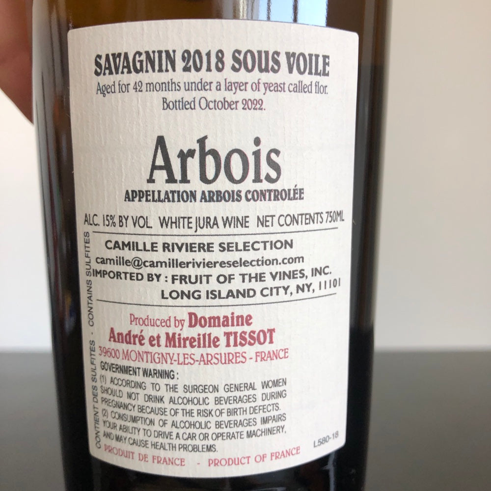 2018 Benedicte & Stephane Tissot Sous Voile Savagnin Jura, France