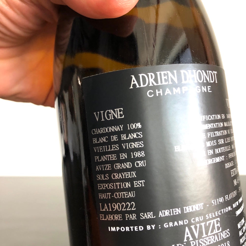 2018 Champagne Dhondt-Grellet Blanc de Blancs Avize Les Pisseraines, Champagne, France