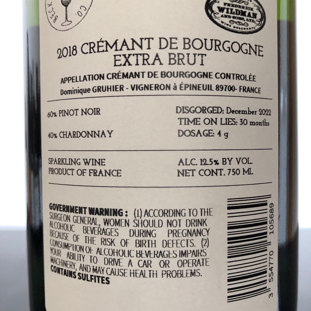 2018 Domaine Dominique Gruhier Crémant de Bourgogne