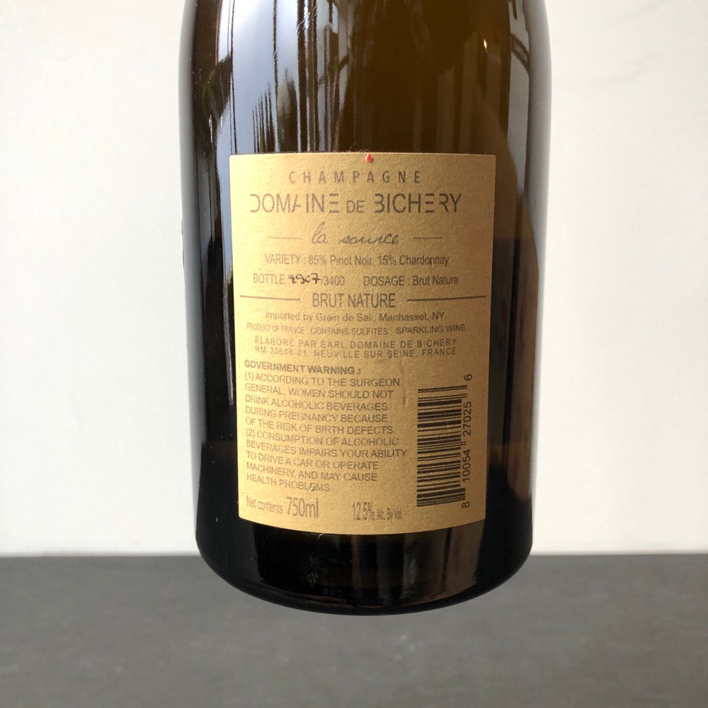 2018 Domaine de Bichery 'La Source' Extra Brut, Champagne, France