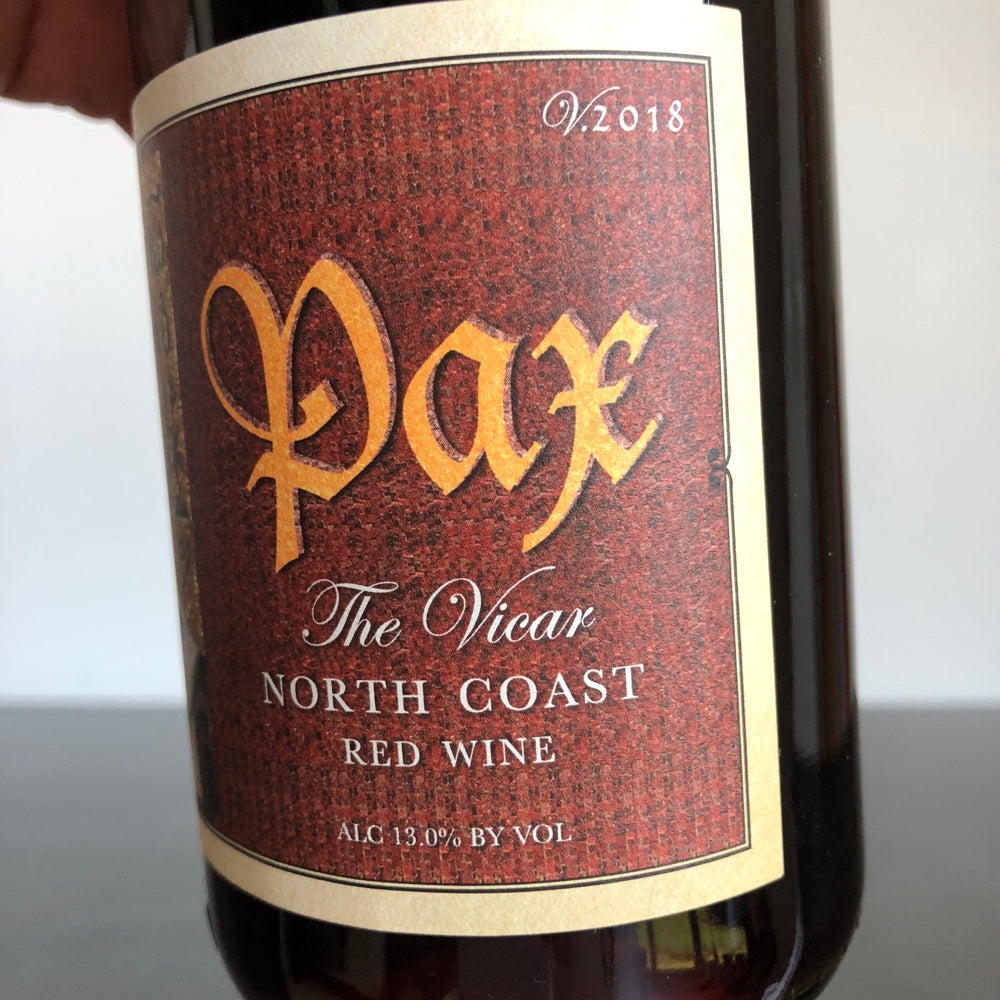 2018 Pax The Vicar (Grenache / Mourvedre), North Coast, USA