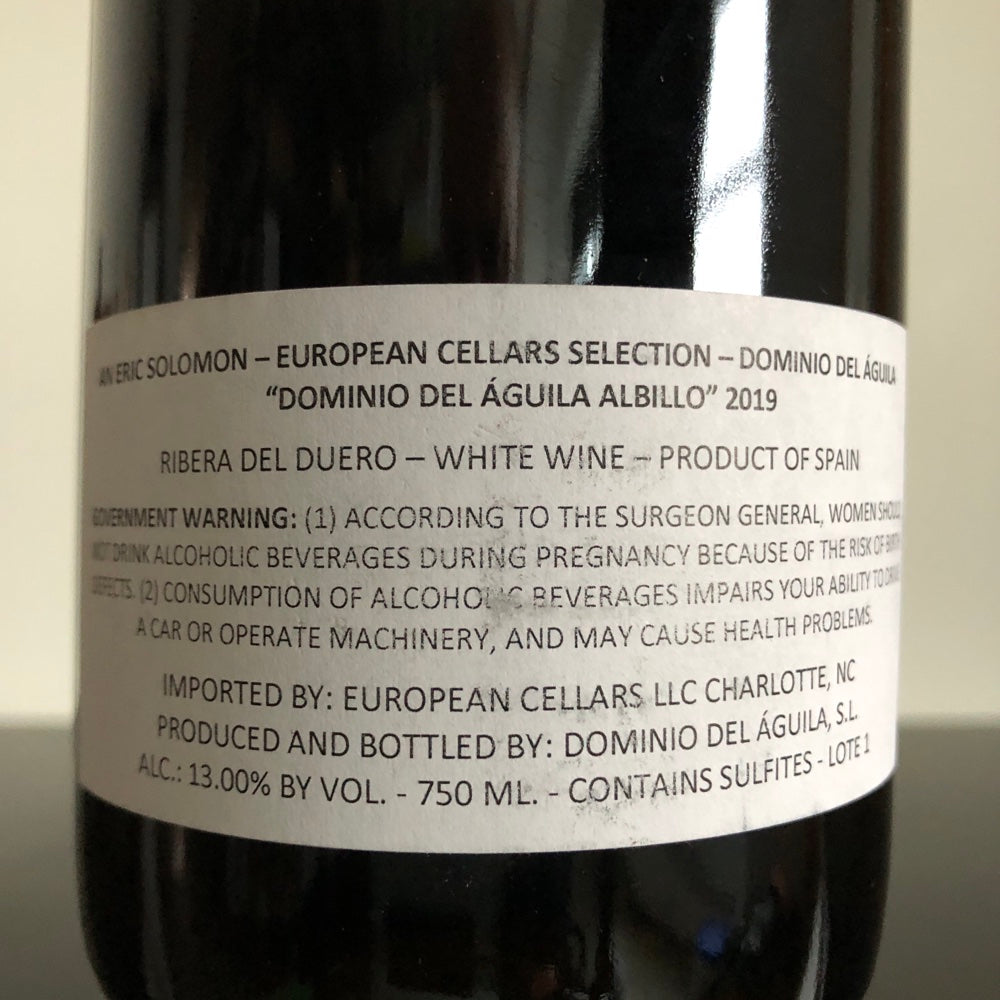 2019 Dominio del Aguila Vinas Viejas Albillo, Ribera del Duero, Spain