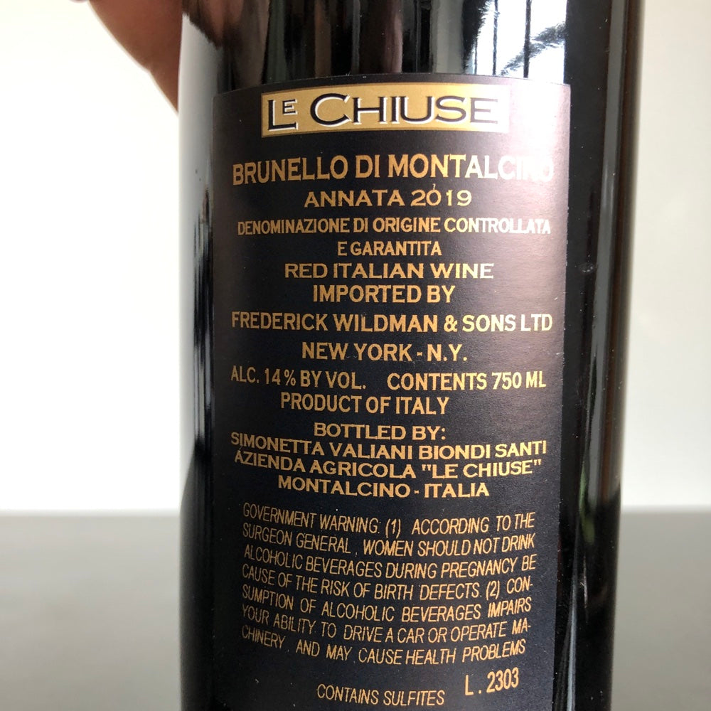 2019 Le Chiuse Brunello di Montalcino DOCG, Tuscany, Italy