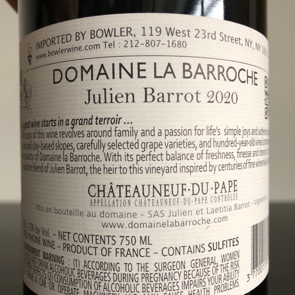 2020 Domaine La Barroche Chateauneuf-du-Pape Signature, Rhone, France