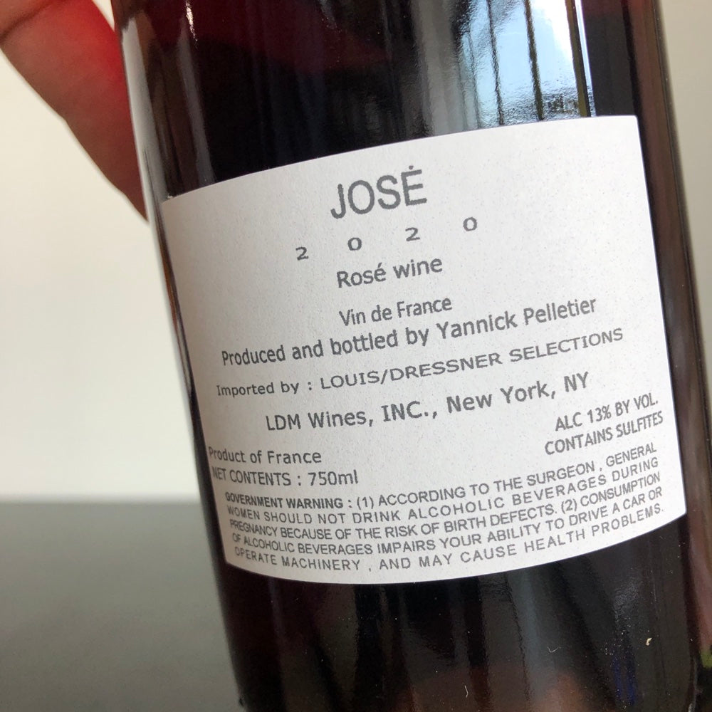 2020 Domaine Yannick Pelletier 'Jose' Rose Vin de France