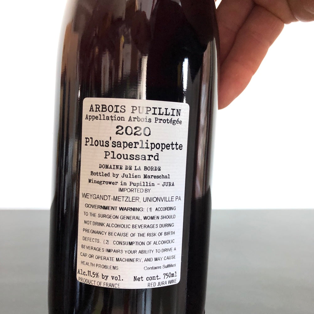 2020 Domaine de la Borde Arbois-Pupillin 'Plous'saperlipopette', Jura, France