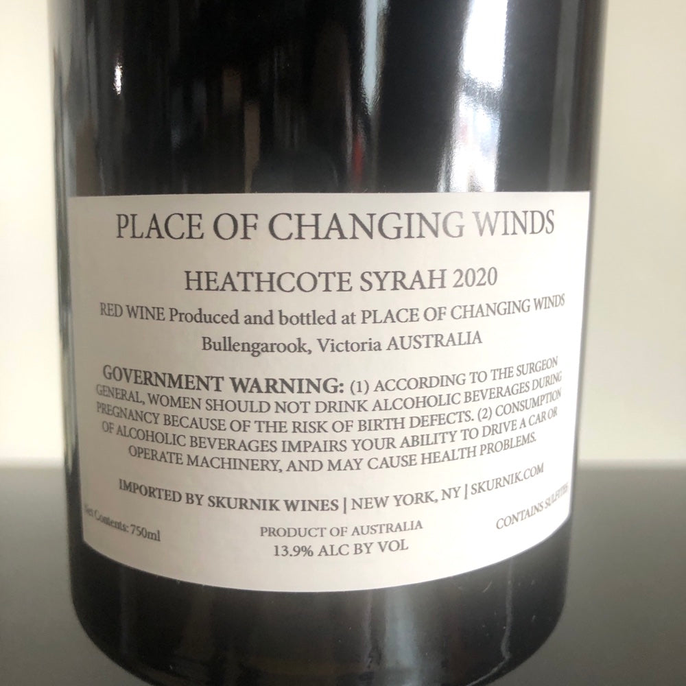 2020 Place of Changing Winds 'HEATHCOTE #1' Heathcote, Australia