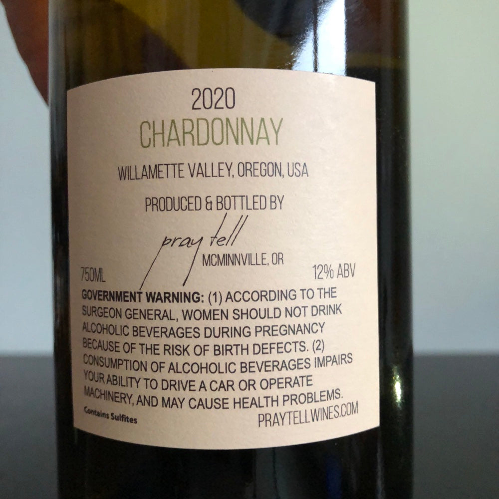 2020 Pray Tell Chardonnay Willamette Valley, USA