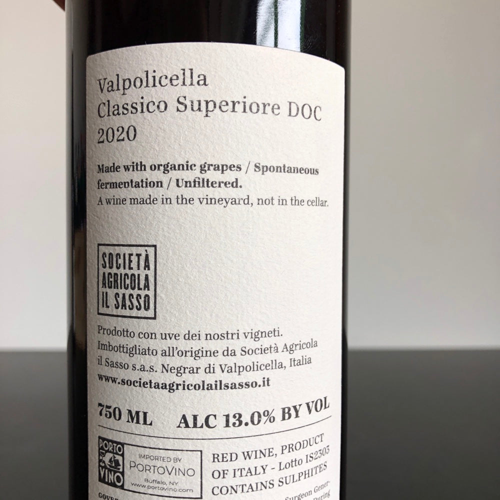 2020 Societa Agricola il Sasso Il Valpolicella Classico Superiore, Veneto, Italy