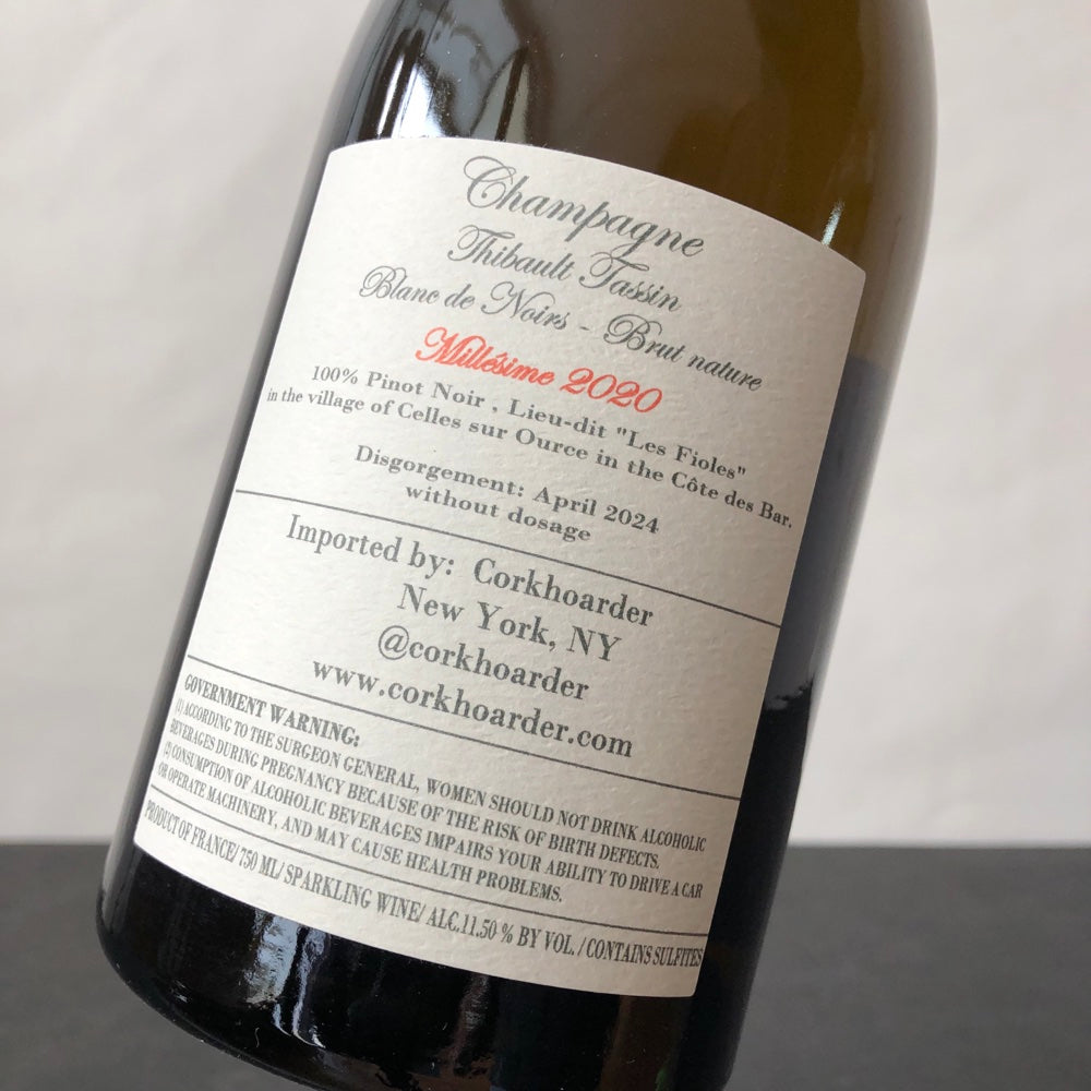 2020 Thibaut Tassin 'Les Fioles' Brut Nature, Champagne, France