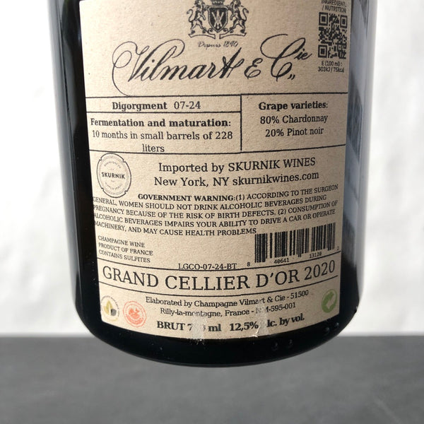 2020 Vilmart & Cie Grand Cellier d'Or Premier Cru Brut Champagne, France