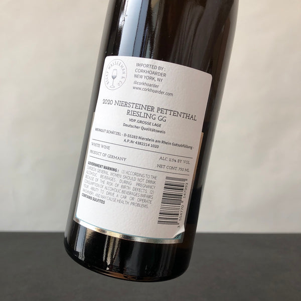 2020 Weingut Schatzel Pettenthal Riesling Grosses Gewachs Rheinhessen, Germany