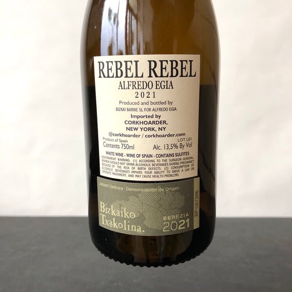 2021 Alfredo Egia 'Rebel Rebel', Bizkaiko Txakolina