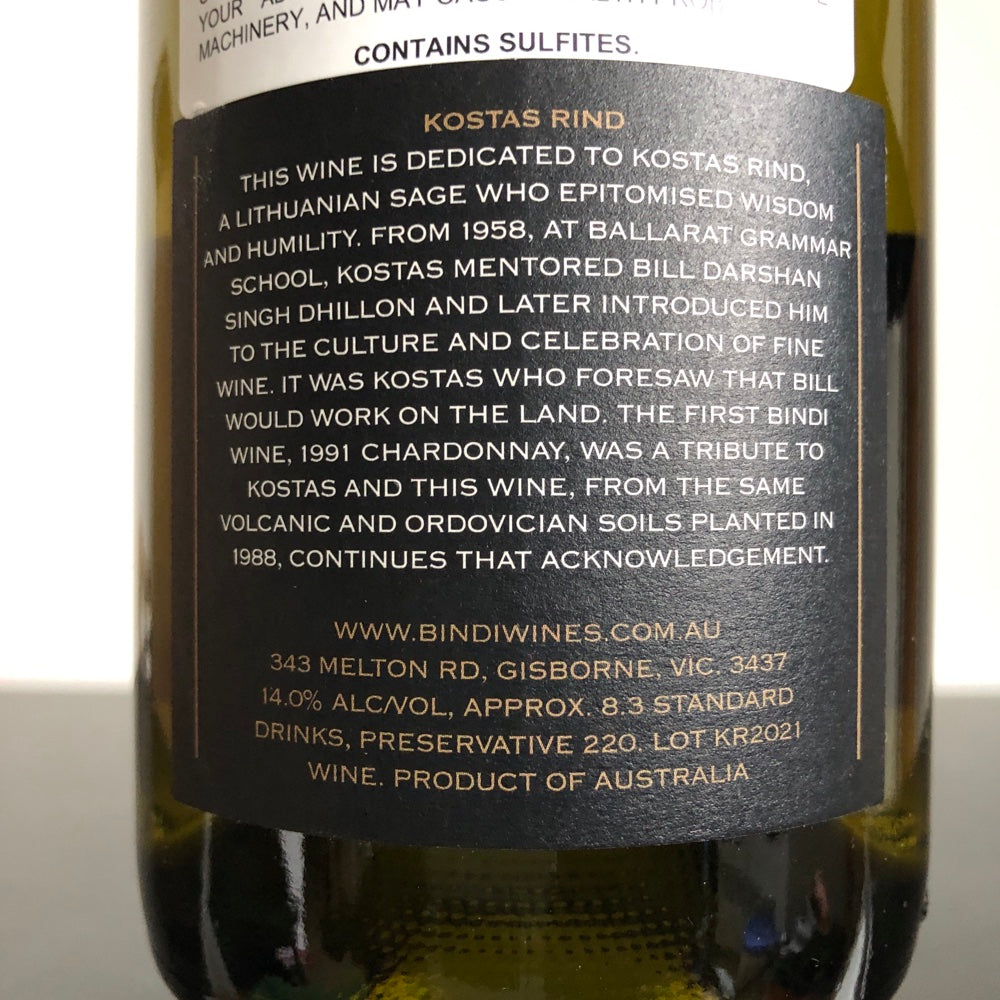 2021 Bindi 'Kostas Rind' Chardonnay, Macedon Ranges, Australia
