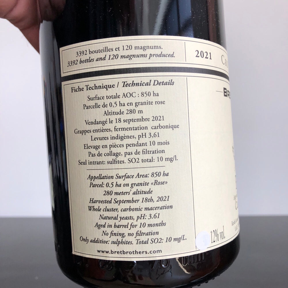 2021 Bret Brothers Fleurie Climat Les Poncies 1.5L Beaujolais (Zen), France
