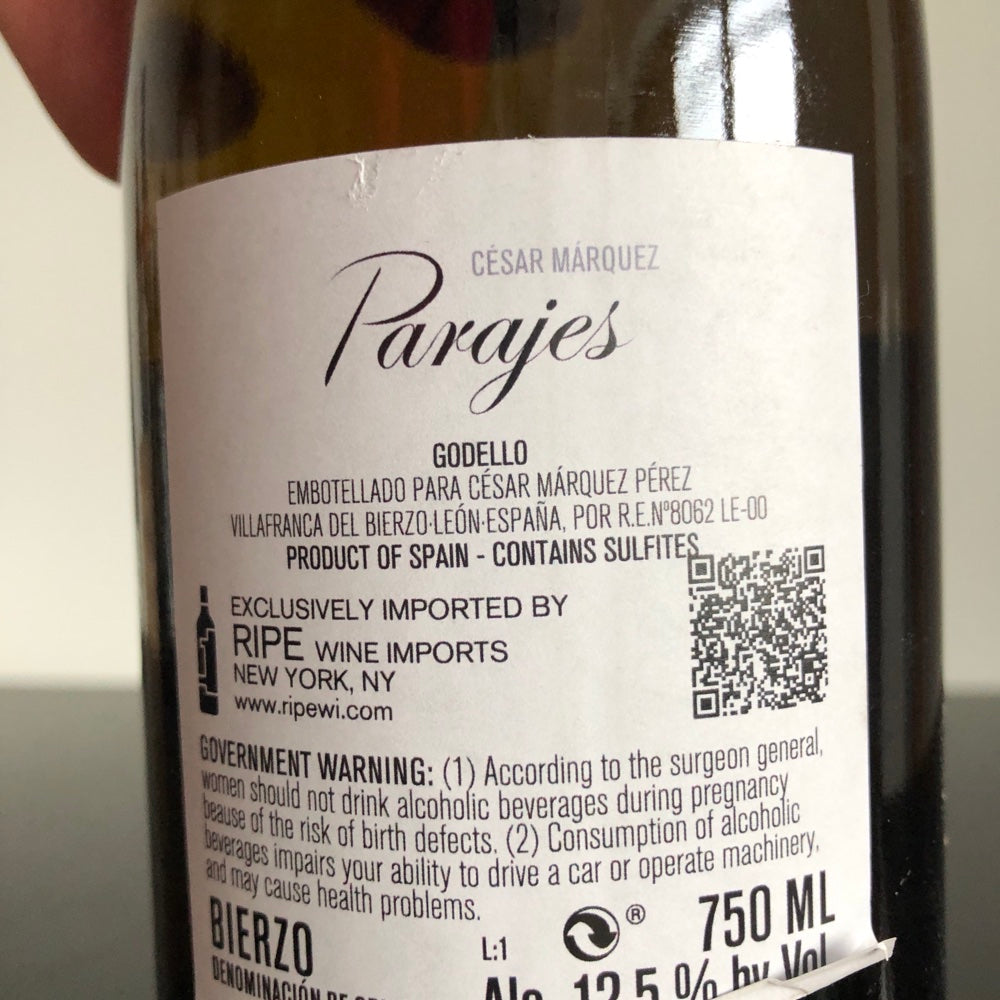 2021 Cesar Marquez Parajes, Godello Bierzo, Spain