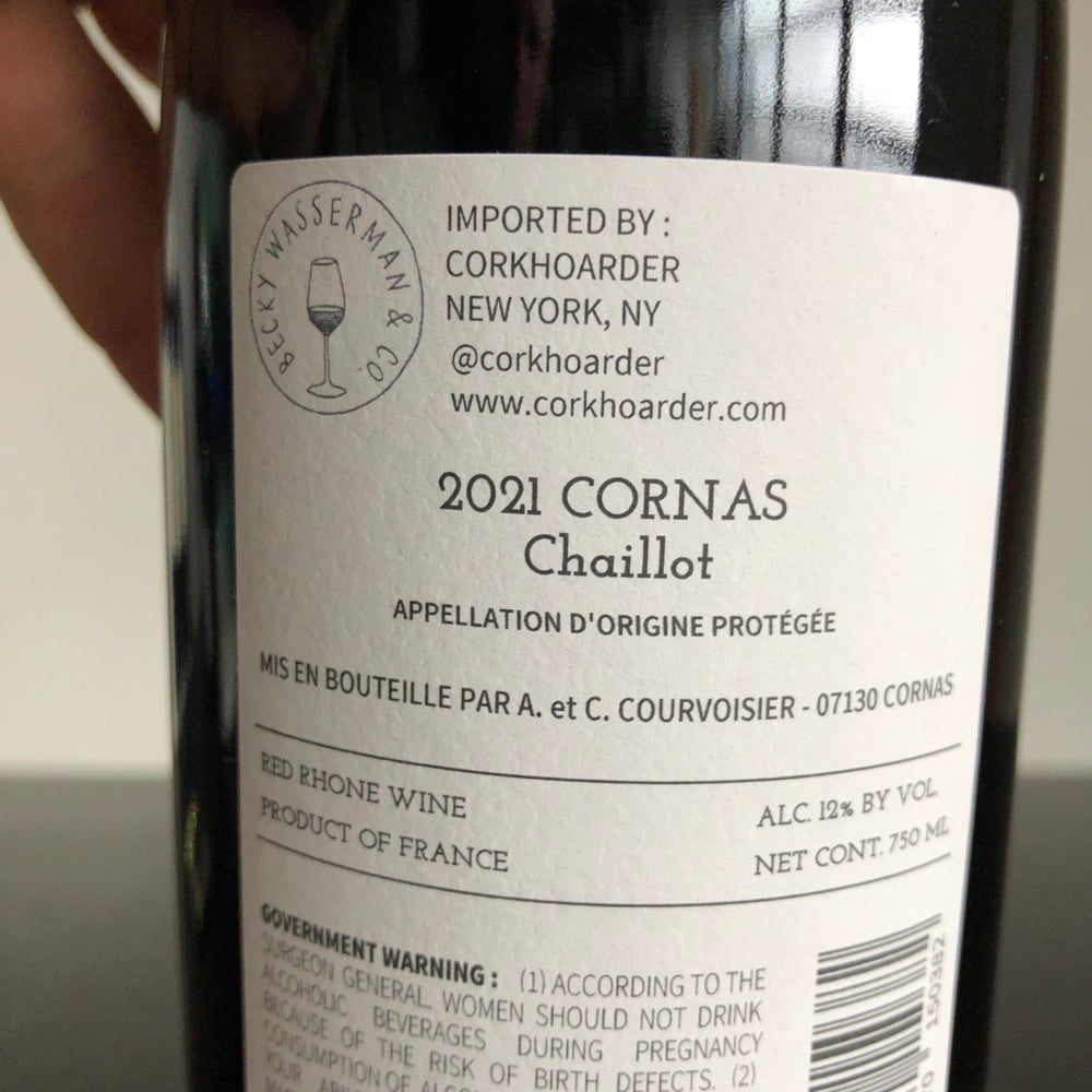 2021 Domaine Cyril Courvoisier Cornas Chaillot, Rhone, France