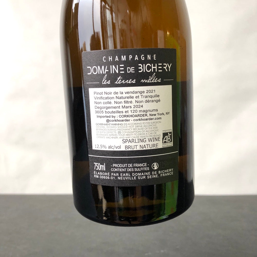 2021 Domaine de Bichery 'Les Terres Melees' Brut Nature, Champagne, France
