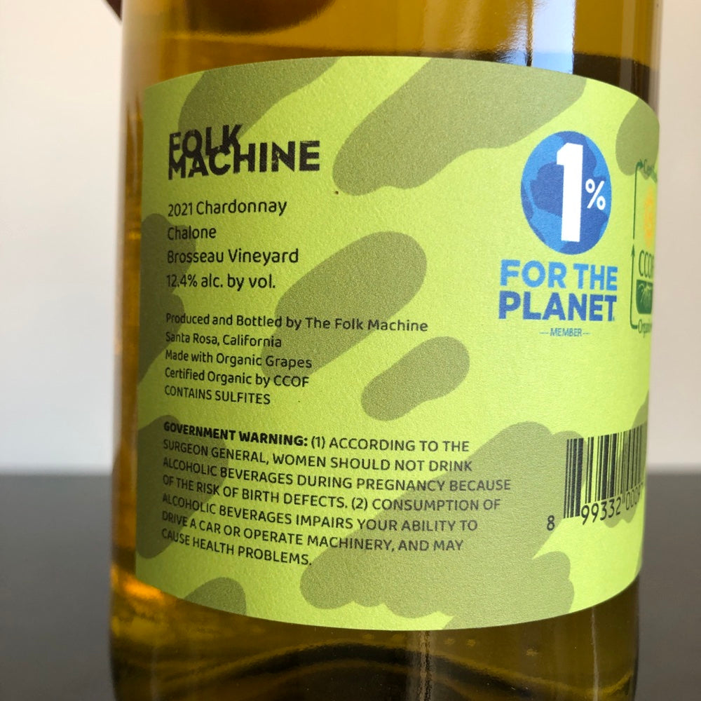 2021 Folk Machine, Brosseau Vineyard Chardonnay, Chalone, USA