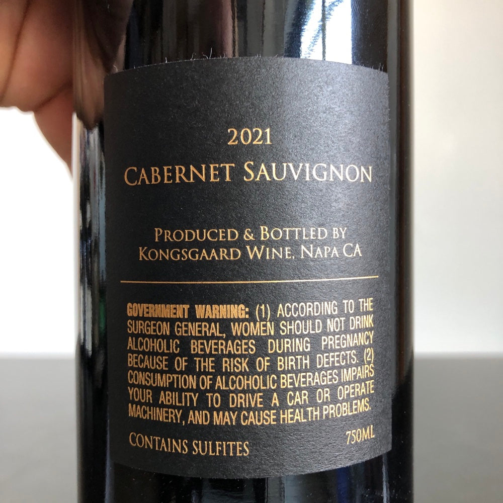 2021 Kongsgaard Cabernet Sauvignon, Napa Valley, USA