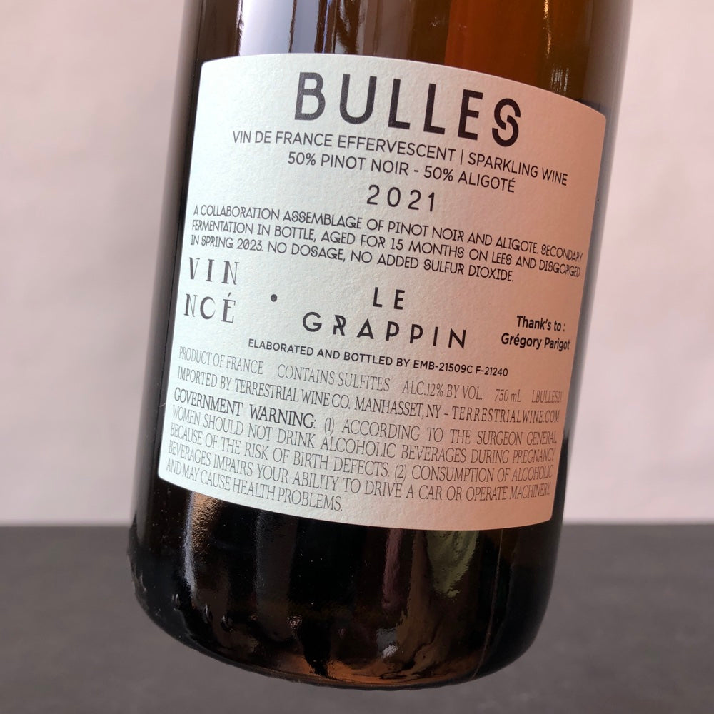2021 Le Grappin x Vin Noé Bulles, Burgundy, France