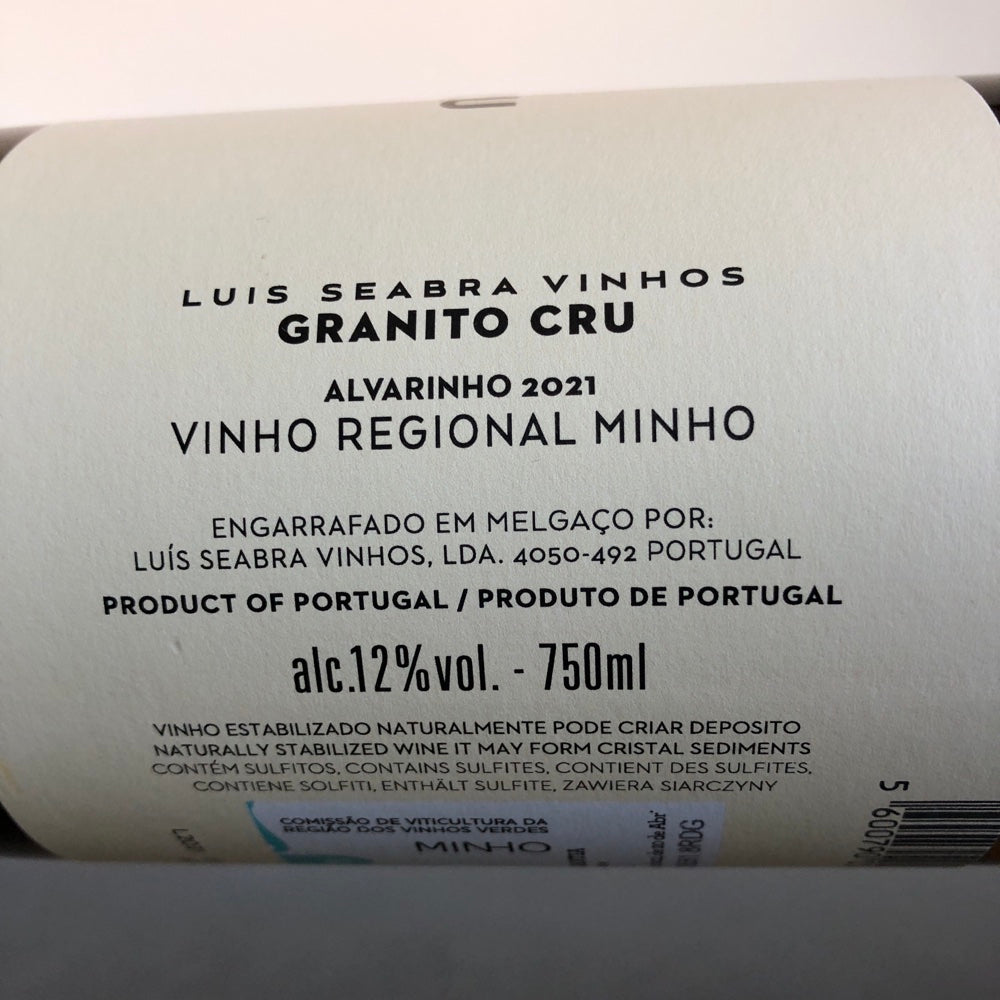 2022 Luis Seabra Granito Cru Alvarinho Vinho Verde, Portugal
