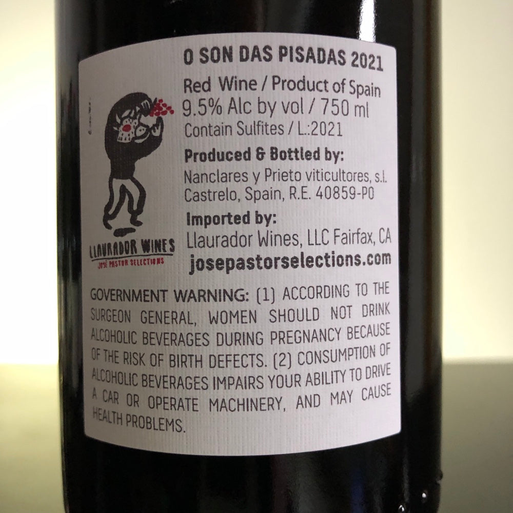 2021 Nanclares y Prieto 'O Son das Pisadas' Mencia, Galicia, Spain