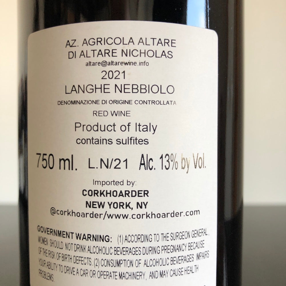 2021 Nicolas Altare Langhe DOC Nebbiolo