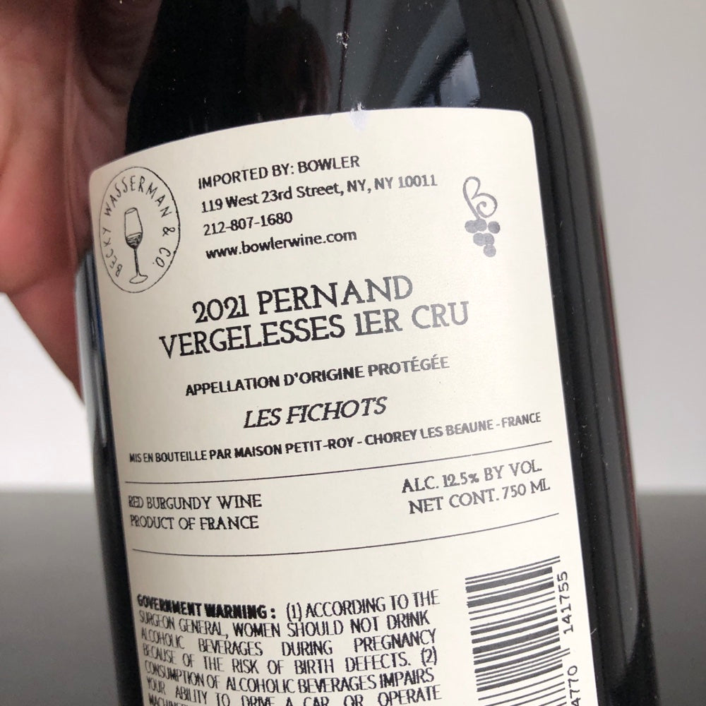 2021 Petit-Roy, Pernand-Vergelesses 1er Cru 'Les Fichots', Burgundy, France