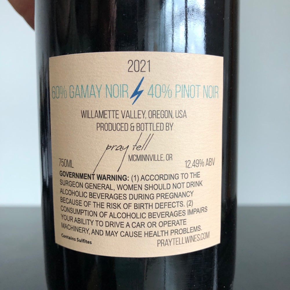 2021 Pray Tell Red Blend (Pinot Noir & Gamay) Willamette Valley, USA