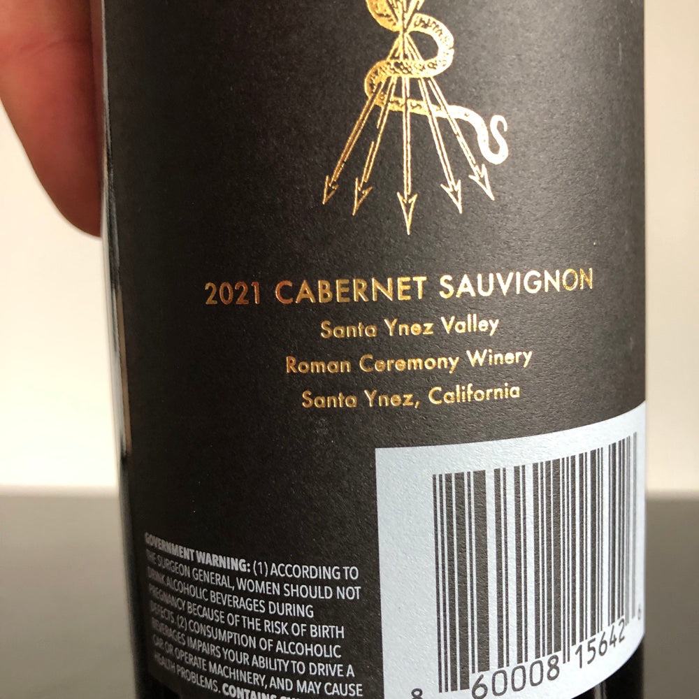 2021 Railsback Freres 'Roman Ceremony' Cabernet Sauvignon, Santa Ynez Valley, USA