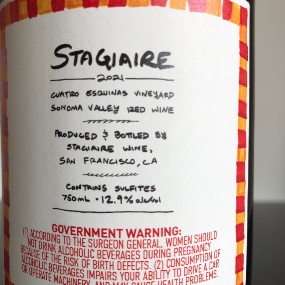 2021 Stagiaire 'Consistency in Chaos' Cuatro Esquinas Syrah, Sonoma Valley