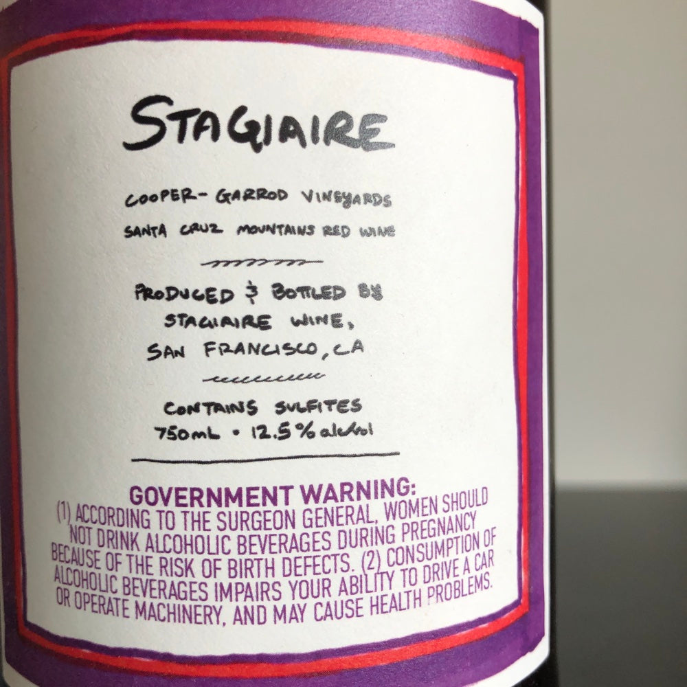 2021 Stagiaire 'Sequences & Series' Cabernet Franc, Santa Cruz Mountains