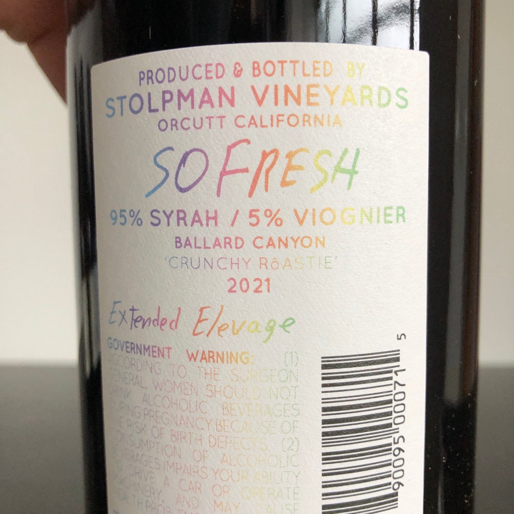 2021 Stolpman Vineyards Crunchy Roastie Syrah Rainbow, Ballard Canyon, USA