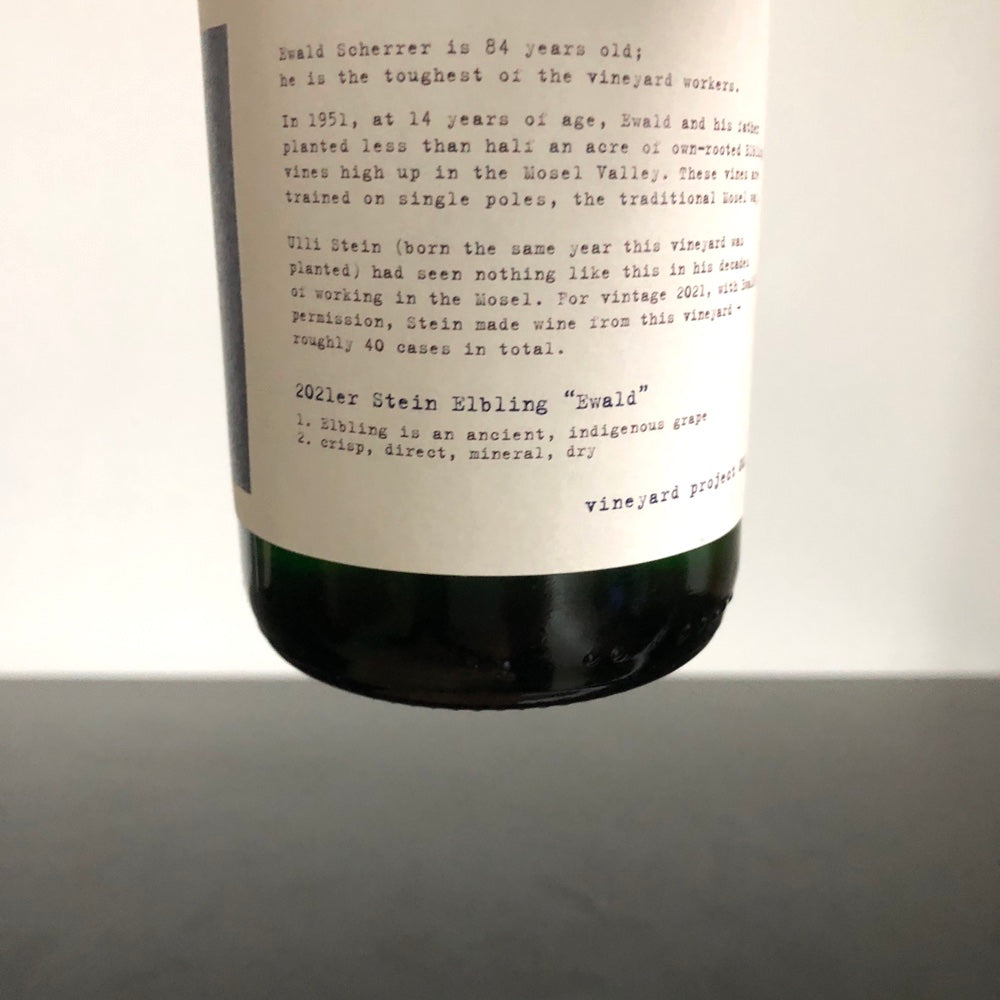 2021 Ulli Stein, Elbling Trocken Ewald Vineyard Project 001, Mosel, Germany