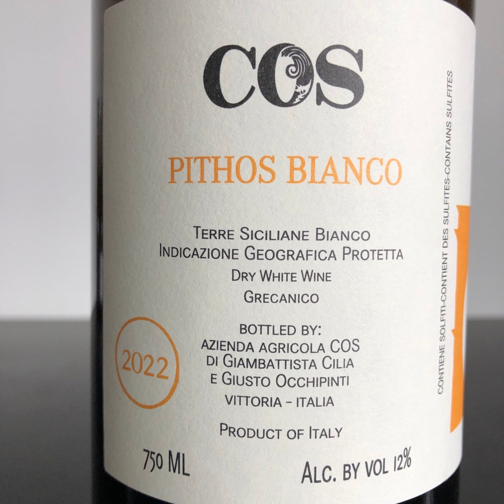2022 Azienda Agricola Cos Pithos Bianco Sicilia IGT, Sicily, Italy