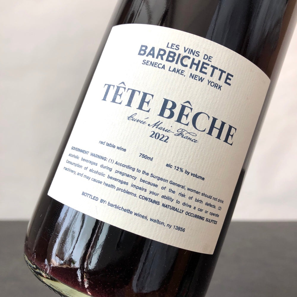 2022 Barbichette, 'Tête Bêche' Cabernet Franc Seneca Lake, New York