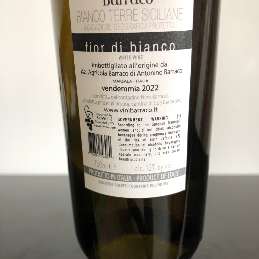 2022 Barraco Fior di Bianco Terre Siciliane IGT, Sicily, Italy