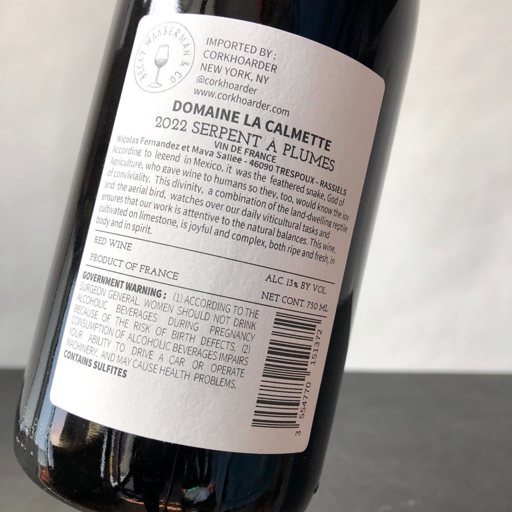 2022 Domaine La Calmette 'Serpent a Plumes', Vin de France